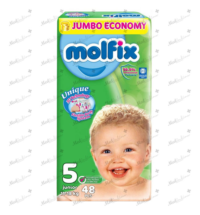 Buy Molfix Baby Diapers Jumbo Pack Junior Size 5 48 Count Online