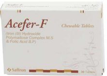 Acefer-F Chewable Tablets 30's