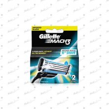 Gillette Mach 3 Shaving Razor Cartridges 2's