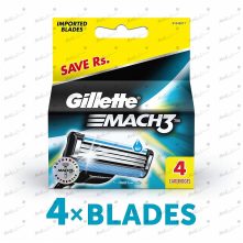 Gillette Mach 3 Shaving Razor Cartridges 4's