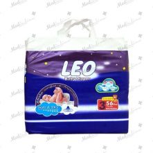 Leo Baby Diapers Jumbo Pack Medium 56Pcs