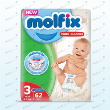Molfix Baby Pants Jumbo Pack Midi Size 3 62 Count