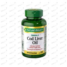 Nature's Bounty Omega-3 Cod Liver Oil, 100 Softgels