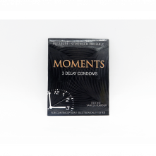 Moments Silver Delay Condoms - 3 Pieces
