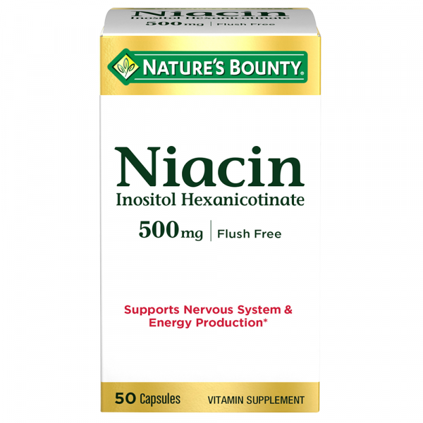 Nature's Bounty Flush Free Niacin 500mg