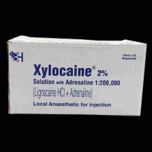 Xylocaine With Adrenaline Injection 50 Ampoules X 10ml