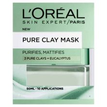 L'Oreal Pure Clay Mask Purifies & Mattifies Eucalyptus 50ml